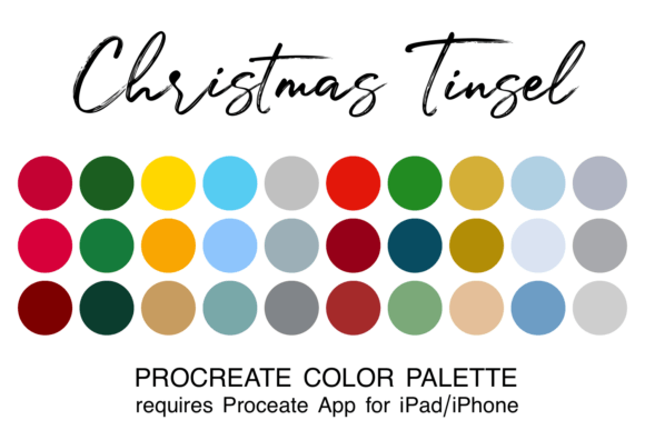 Download Christmas Tinsel Procreate Color Palette - Procreate Collection