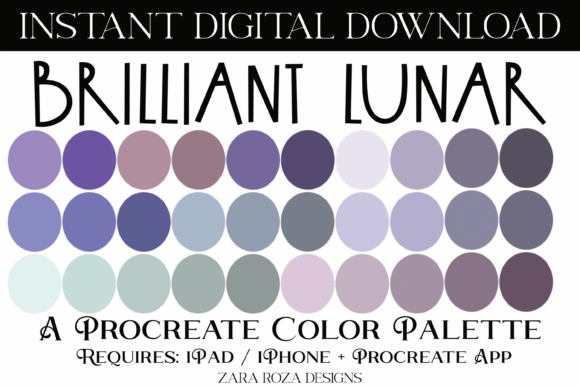 Download Brilliant Lunar Procreate Color Palette - Procreate Collection