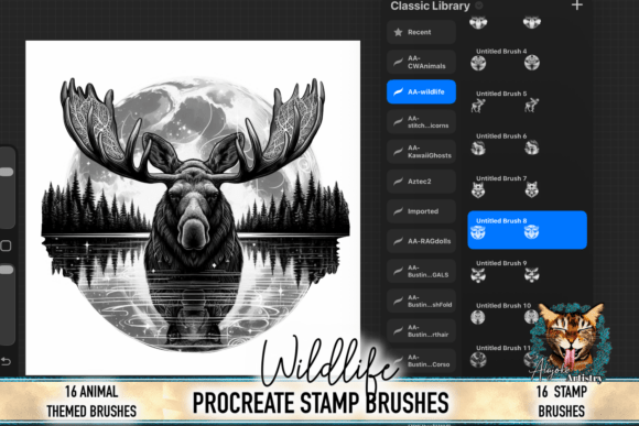 Download Wildlife Procreate Brush Set - Procreate Collection