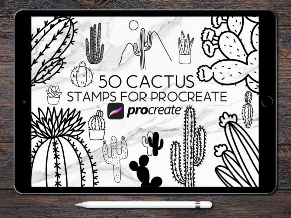 Download Cactus Procreate Stamps Brush Set - Procreate Collection