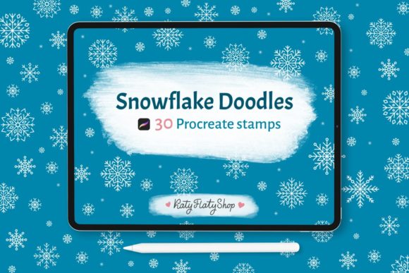 Download 30 Snowflakes Procreate Stamps - Procreate Collection