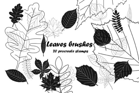 Download Leaves Brushes Stamp for Procreate - Procreate Collection