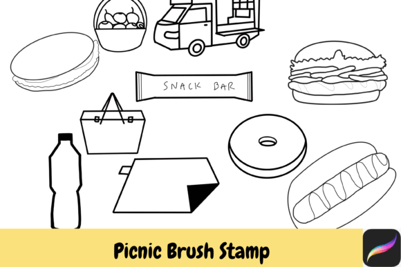 Download Picnic Procreate Brush Stamps IPAD - Procreate Collection