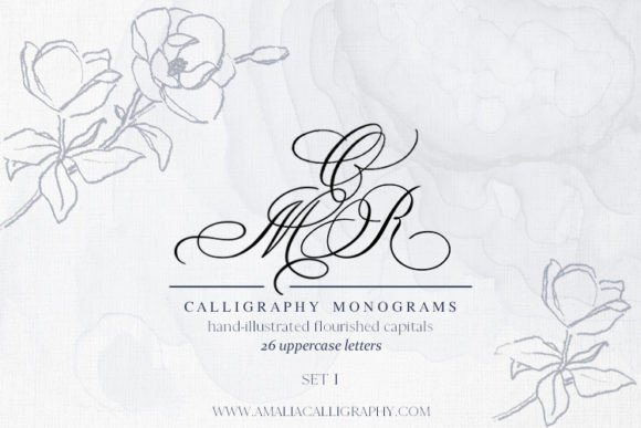 Download Calligraphy Split Monogram - Set 1 - Calligraphy Collection