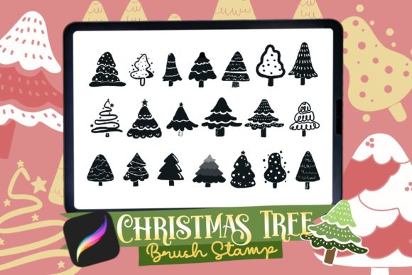Download Christmas Tree Procreate Brush Stamp - Procreate Collection