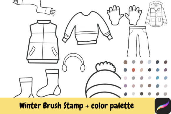 Download Winter Procreate Brush Stamps Color Ipad - Procreate Collection