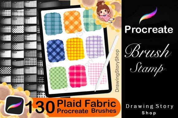 Download 130 Plaid Fabric PROCREATE Brushes - Procreate Collection