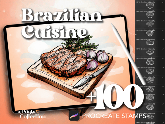 Download 100+ Procreate Brazilian Cuisine Stamps - Procreate Collection