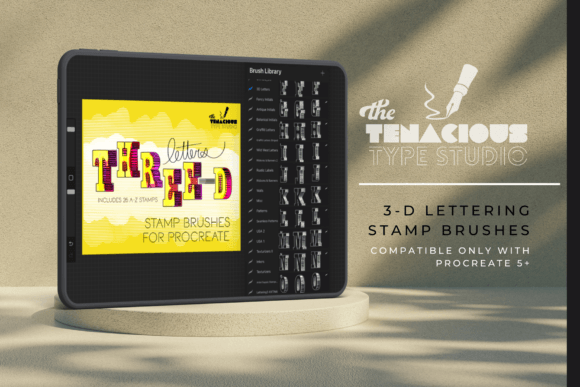 Download 3-D Lettering Stamps for Procreate - Procreate Collection