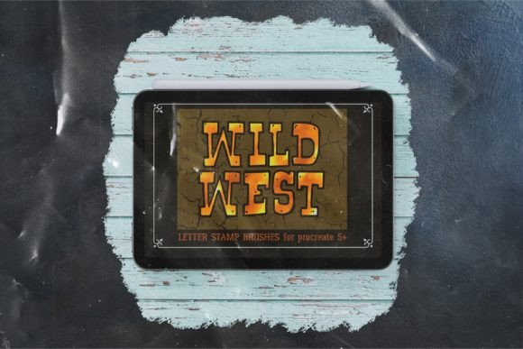 Download Wild West Letter Stamps for Procreate - Procreate Collection