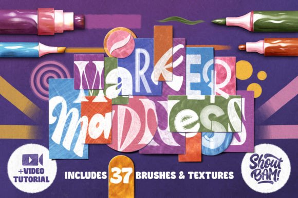 Download Marker Madness Procreate Brush Set - Procreate Collection