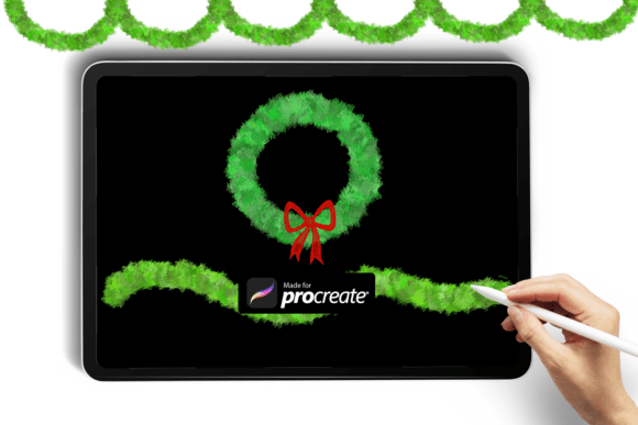 Download Wreath Procreate Brush | Christmas Wreat - Procreate Collection