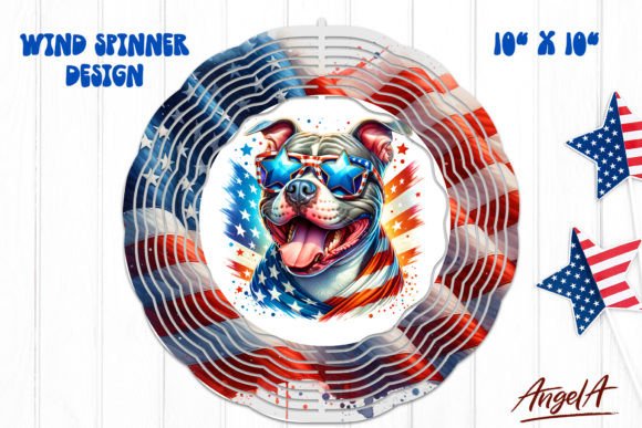 Download Funny Pit Bull, Patriotic Wind Spinner - Premium Bundle