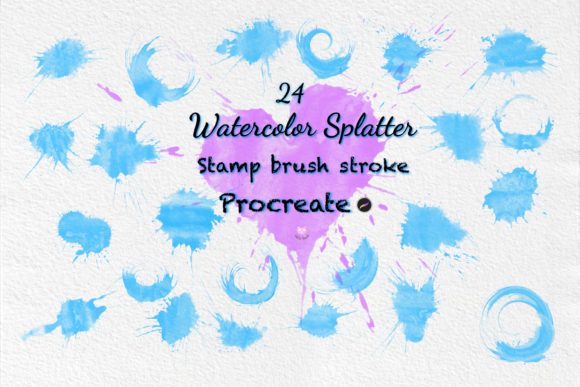 Download Stamp Brush Procreate Watercolor Stroke - Procreate Collection