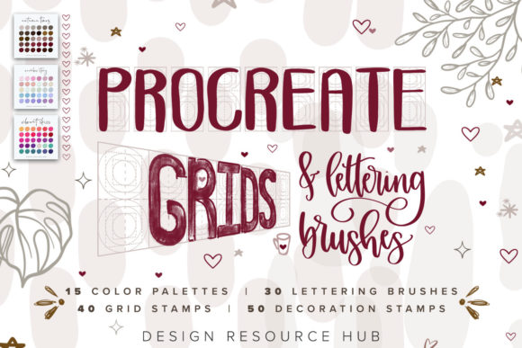 Download Procreate Lettering, Grid, &amp; Texture Set - Texture Collection
