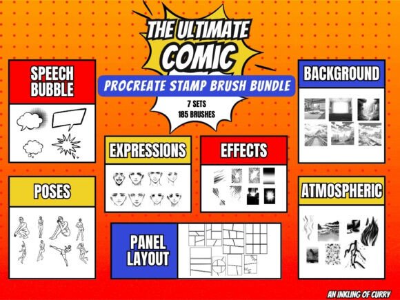 Download Ultimate Procreate Comic Brush Bundle - Procreate Collection