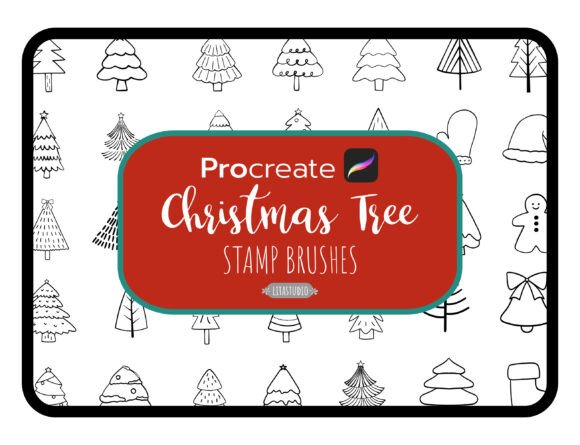 Download Christmas Tree Procreate Stamp Brushes - Procreate Collection