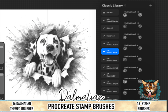 Download Dalmatian Procreate Brush Stamps - Procreate Collection