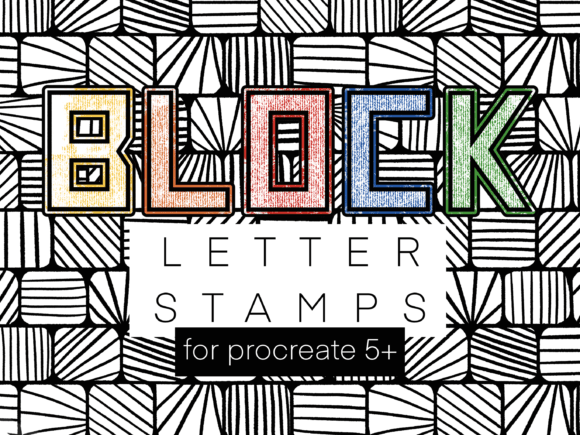 Download Block Letter Stamps for Procreate - Procreate Collection