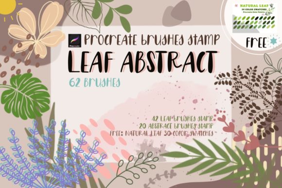 Download Leaf Abstract Procreate Brushes Stamp - Procreate Collection
