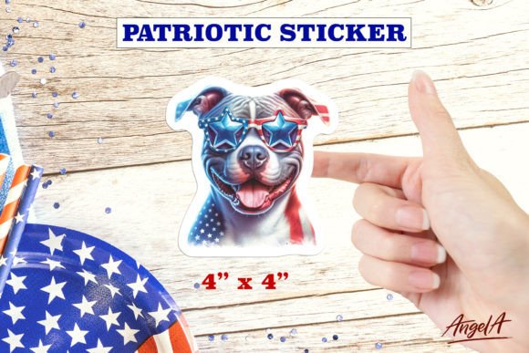Download USA Pit Bull Dog Printable Sticker PNG - Premium Resources
