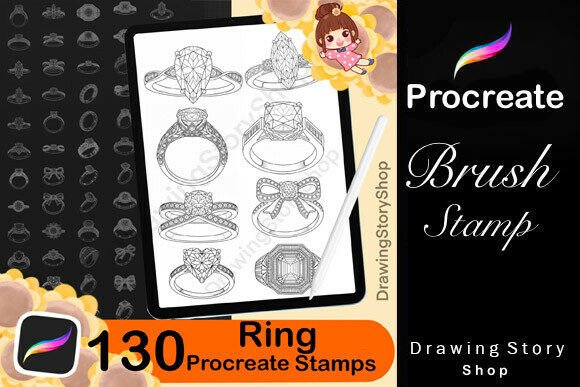 Download 130 Procreate Ring Stamp Brushes - Procreate Collection