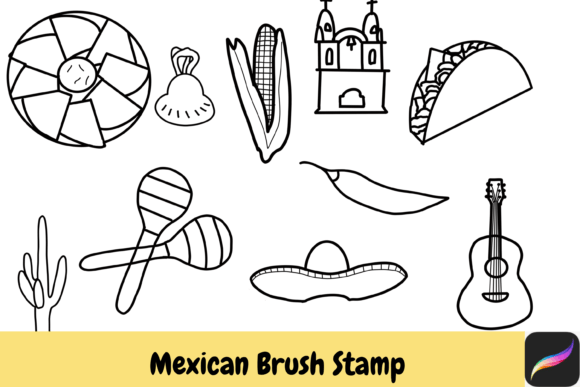 Download Mexican Procreate Brush Stamps IPAD - Procreate Collection