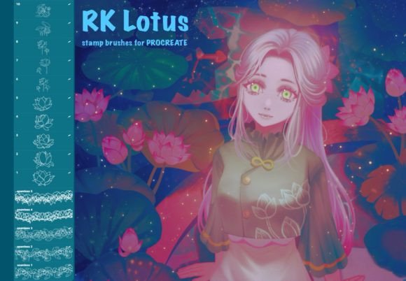 Download Lotus Brushes Pack for Procreate - Procreate Collection