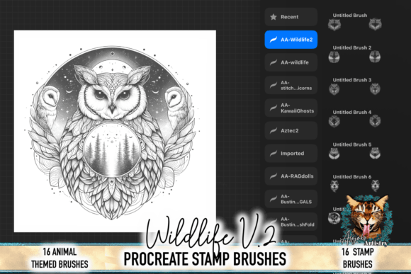 Download Wildlife Procreate Brush Set V.2 - Procreate Collection
