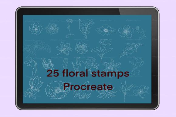 Download Procreate Flowers Stamp, Procreate Brush - Procreate Collection