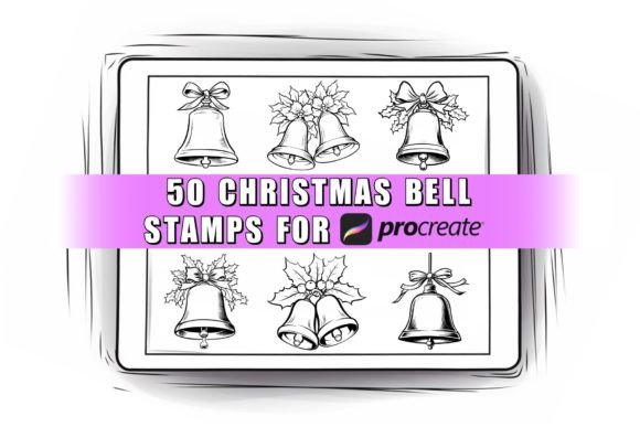 Download 50 Christmas Bell Procreate Stamps Brush - Procreate Collection