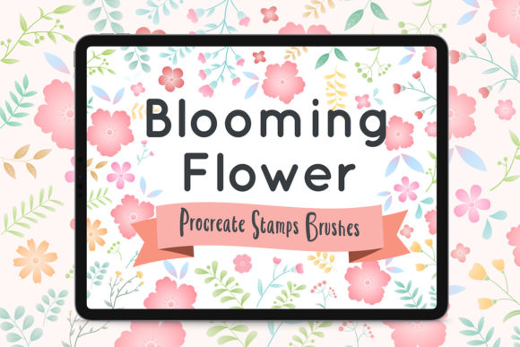 Download Procreate Stamps Brushes Blooming Flower - Procreate Collection
