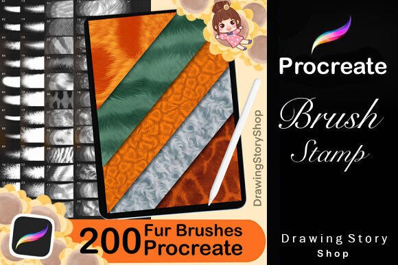 Download 200 Procreate Fur Textures Brushes - Texture Collection