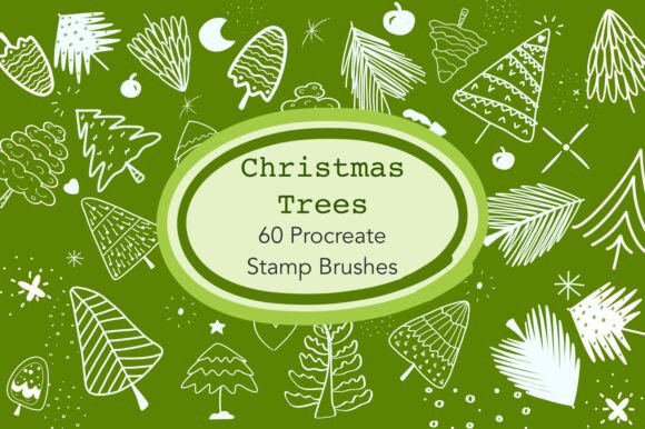 Download Christmas Tree - Procreate Stamp Brushes - Procreate Collection