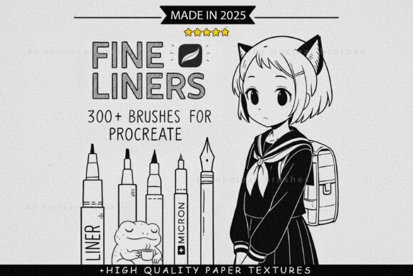 Download 300 Fine Line Brushes for Procreate - Procreate Collection