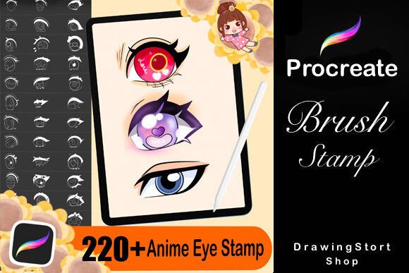 Download 220+ Procreate Anime Eye Stamps Brushes - Procreate Collection