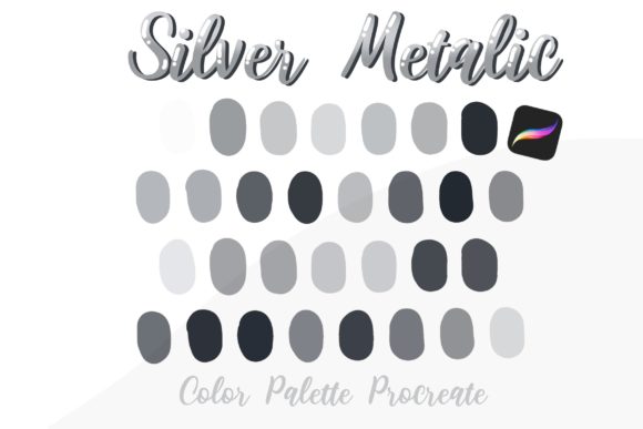 Download Silver Metallic Procreate Color Palette - Procreate Collection