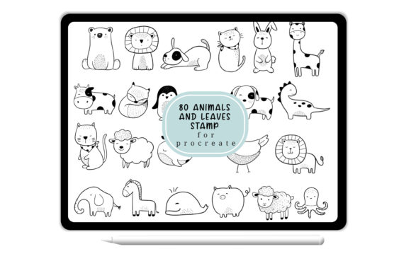 Download Brush Stamp Procreate - Animals Cartoon - Procreate Collection