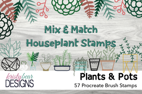 Download Procreate Brushes - Houseplant Stamps - Procreate Collection