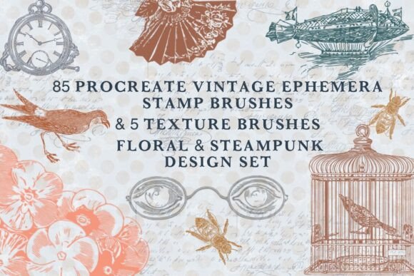 Download 85 Procreate Ephemera &amp; Texture Brushes - Texture Collection
