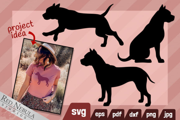 Download Pit Bull | 3 Vector Dog Silhouettes - Premium Resources