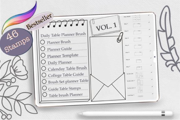 Download Procreate Planner Stamp Brushes, Template - Procreate Collection