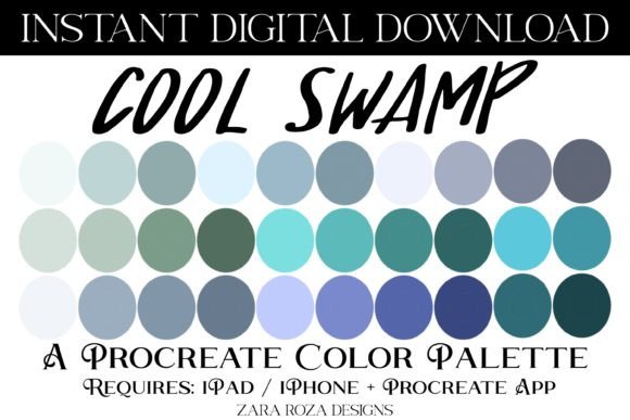 Download Cool Swamp Procreate Color Palette - Procreate Collection