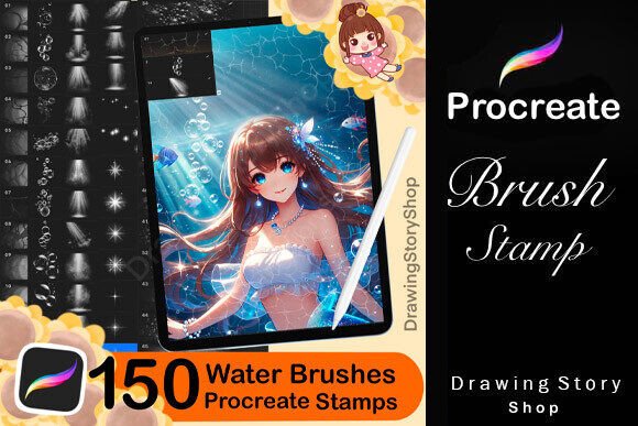 Download 150 Procreate Water Sea Brushes - Procreate Collection