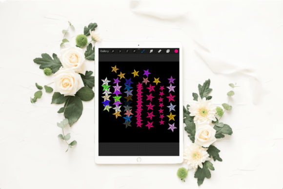 Download Ipad Metallic Stars Brush for Procreate - Procreate Collection