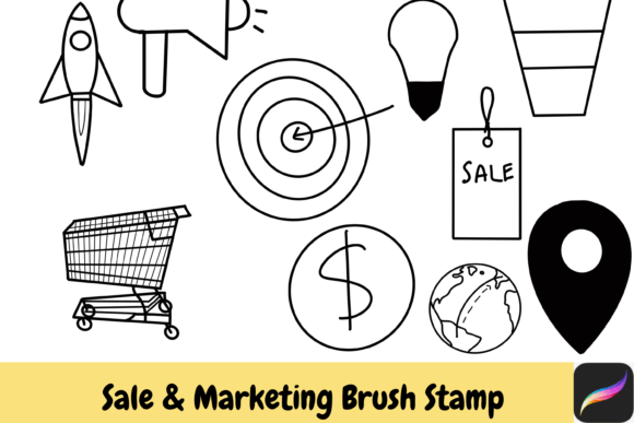 Download Marketing Procreate Brush Stamps IPAD - Procreate Collection