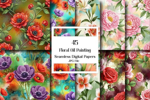 Download Floral Oil Painting Texture, Seamless - Texture Collection