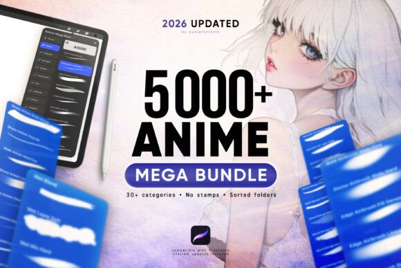 Download 5000 Procreate Brushes Anime Mega Bundle - Procreate Collection