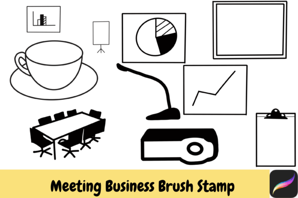 Download Meeting Procreate Brush Stamps IPAD - Procreate Collection
