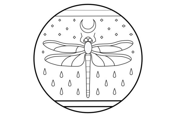 Download Dragonfly Rain Procreate Brush Stamp - Procreate Collection